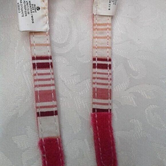 Old Navy Peep Toe Soft Sole Espadrilles Sz3 Baby SoftBack HotPink Bows Jute Sole - Picture 8 of 11